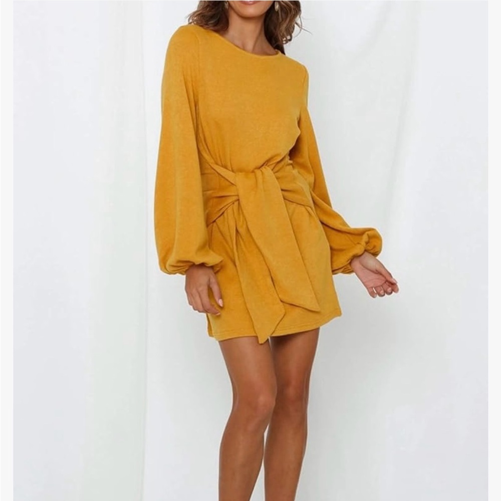 Long sleeve mini dress for fall